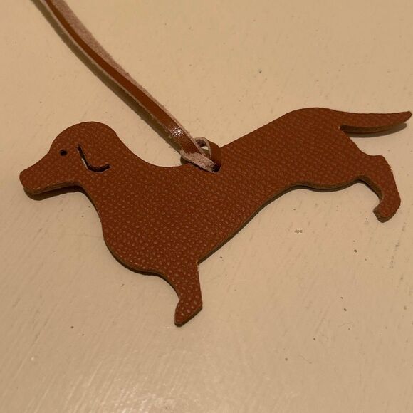 Sexy Little Vintage Handmade dog Leather Bag Charm Cute animal Keychain - Picture 3 of 7